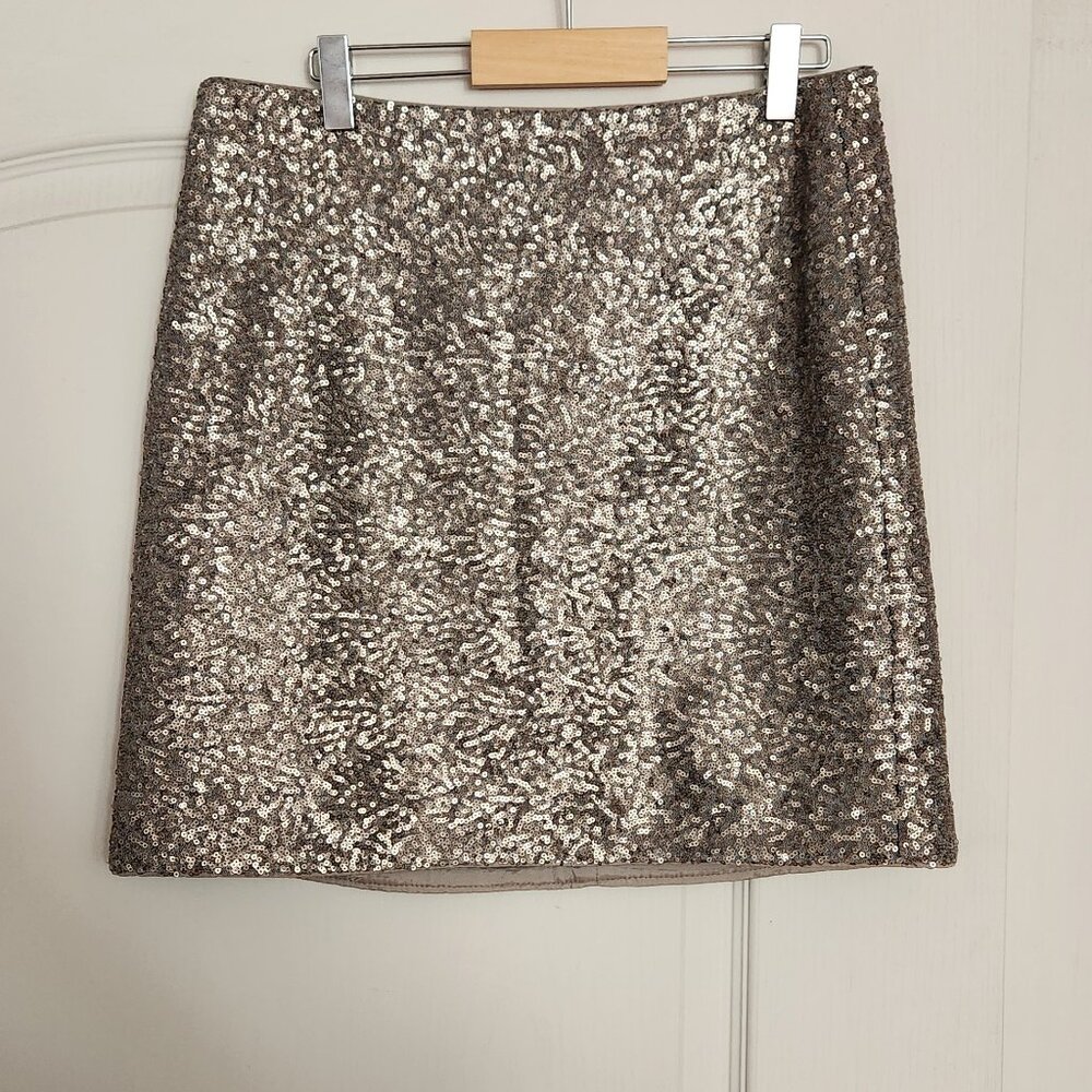 Esprit Gold Sequins Mini Skirt - Size 6